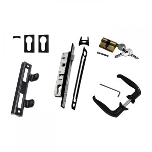 Set příslušenství pro dvoukřídlou bránu IDEAL - UNIVERSAL, antracit