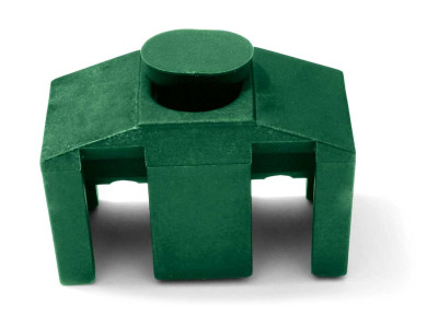 Příchytka PVC na čtyřhranný sloupek pro panely PILOFOR CLASSIC, zelená