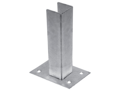 Patka Zn k montáži sloupku branky / brány na betonový základ 60x60 mm