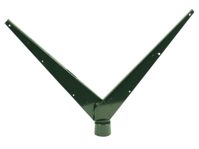 Bavolet Zn + PVC na kulatý sloupek Ø 48mm, tvar "V" PLOTY Sklad10 8595068448601 0-500 5